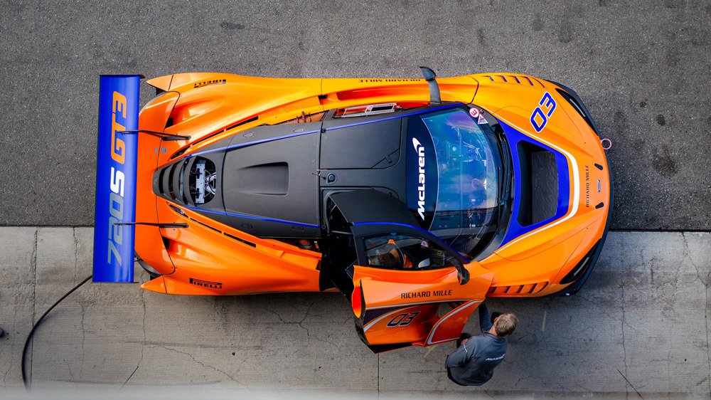 The McLaren GT3 race car.