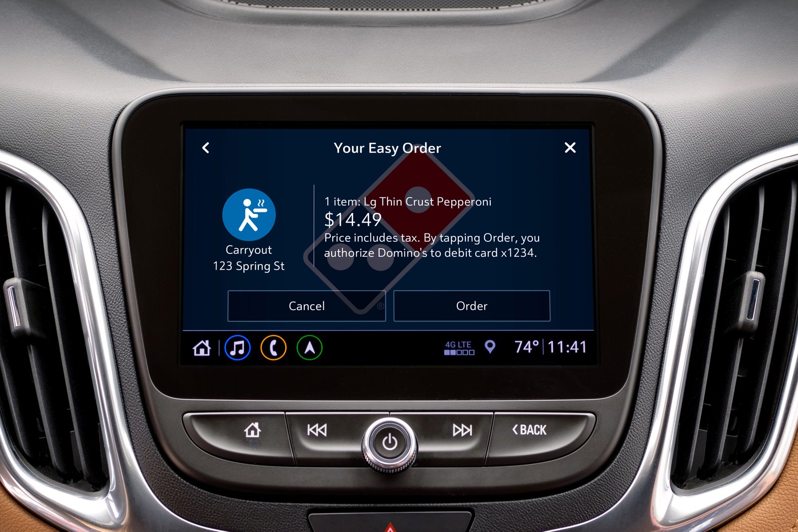 Chevrolet Marketplace Domino's Application