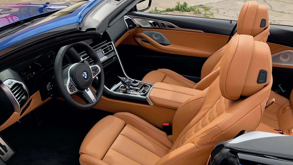 A look inside the BMW 850i GT Convertible.