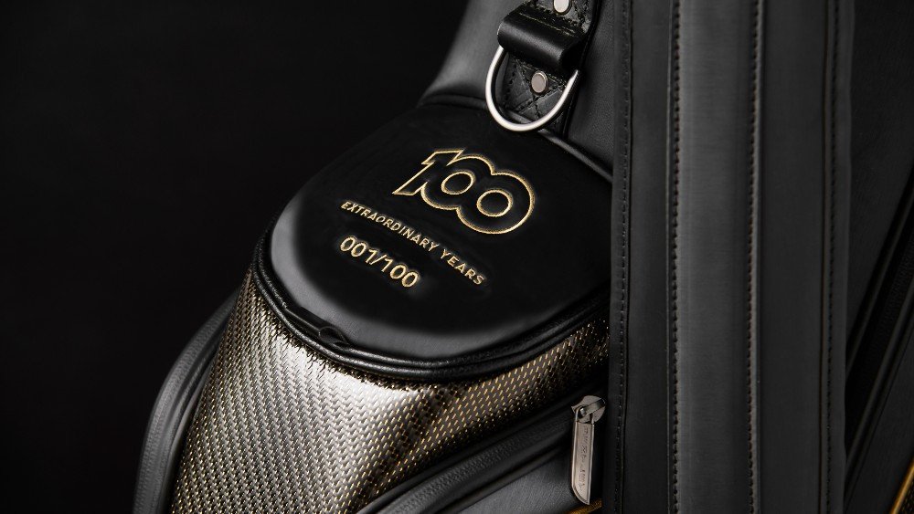 The Bentley Centenary Golf Set's bag