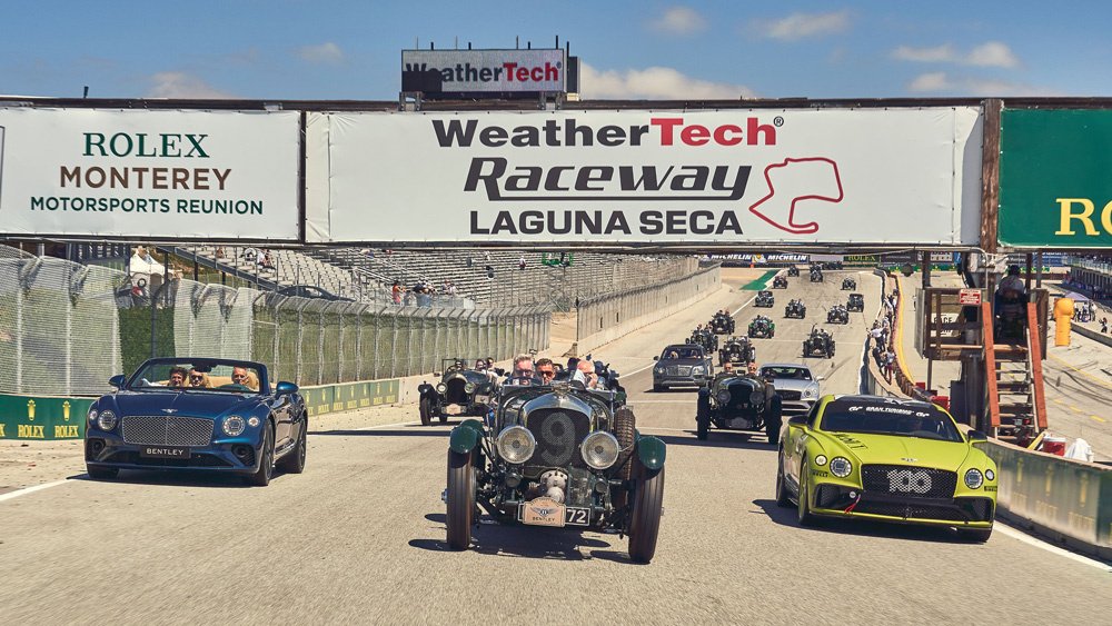 Bentley Celebrates Centennial at 2019 Rolex Monterey Motorsports Reunion.