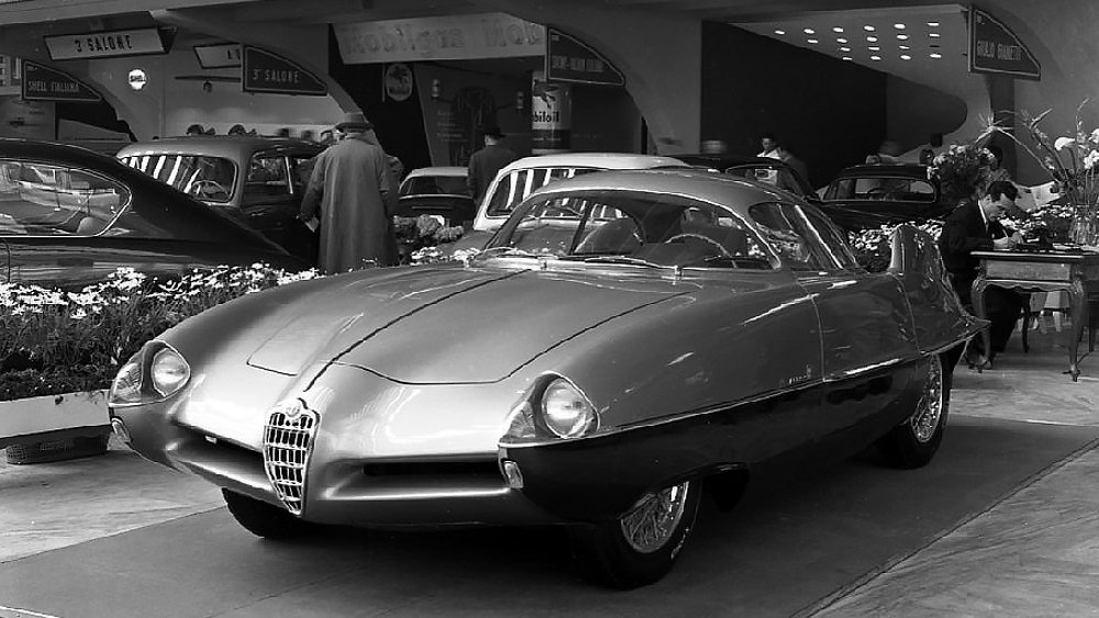 The Alfa Romeo B.A.T. 9 at the 1955 Turin Automobile Salon.