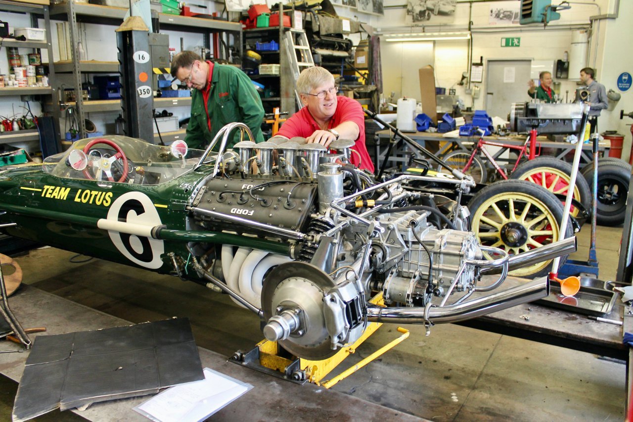 Vehicle workshop at the National Motor Museum at Beaulieu
