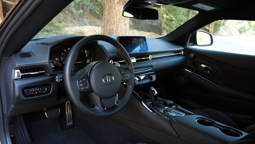 The interior of the 2021 Toyota Supra GR 3.0.
