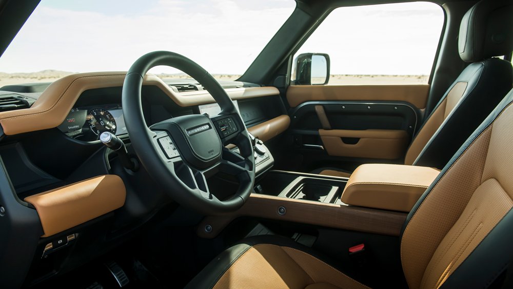 The 2020 Land Rover Defender 110 in the Southern California desert.