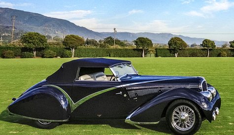 1936 Delahaye 135 Competition at Santa Barbara Concours Frist in Class