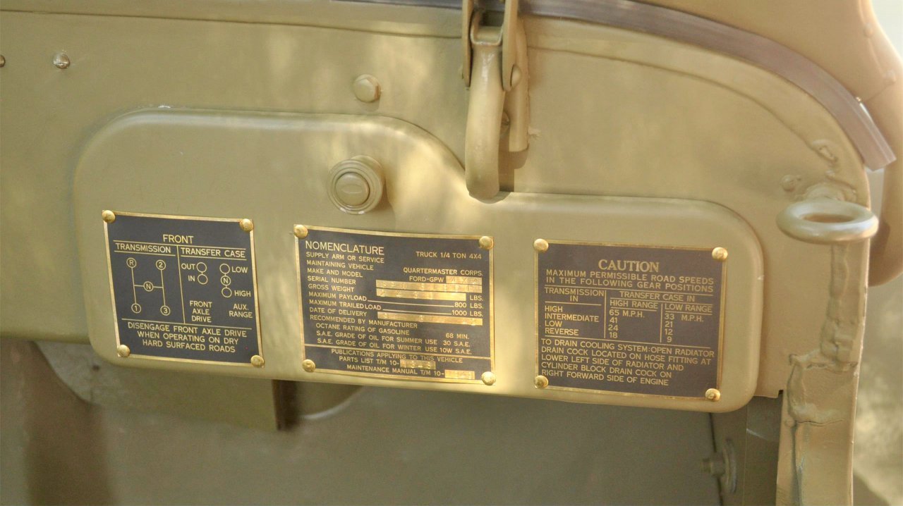 1942 Ford GPW Army Jeep