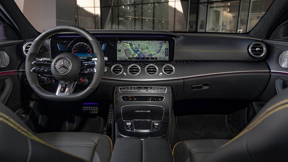 Inside the Mercedes-AMG E 63 S Wagon.