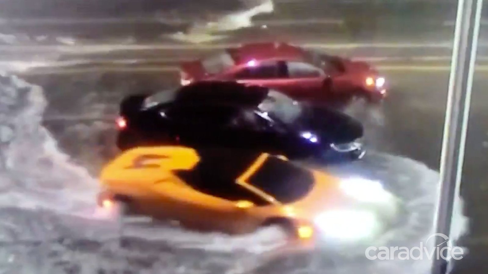 Lamborghini Huracan filmed driving through tropical storm waters in Florida - 1 of 1