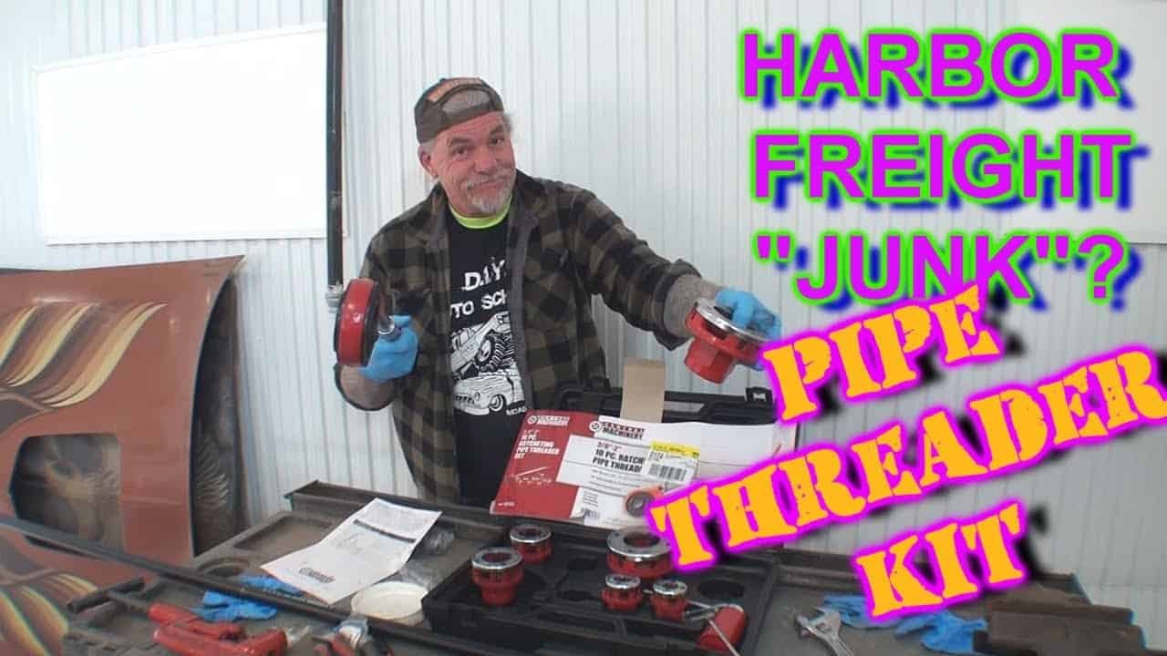 Threading Pipe With A Harbor Freight 