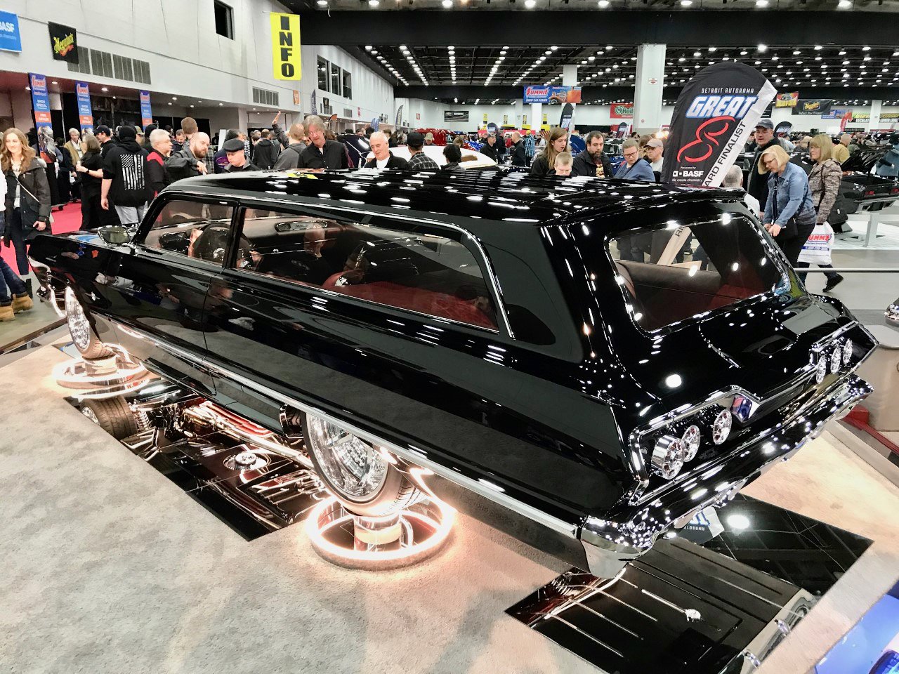 1963 Chevrolet 2-door station wagon on display