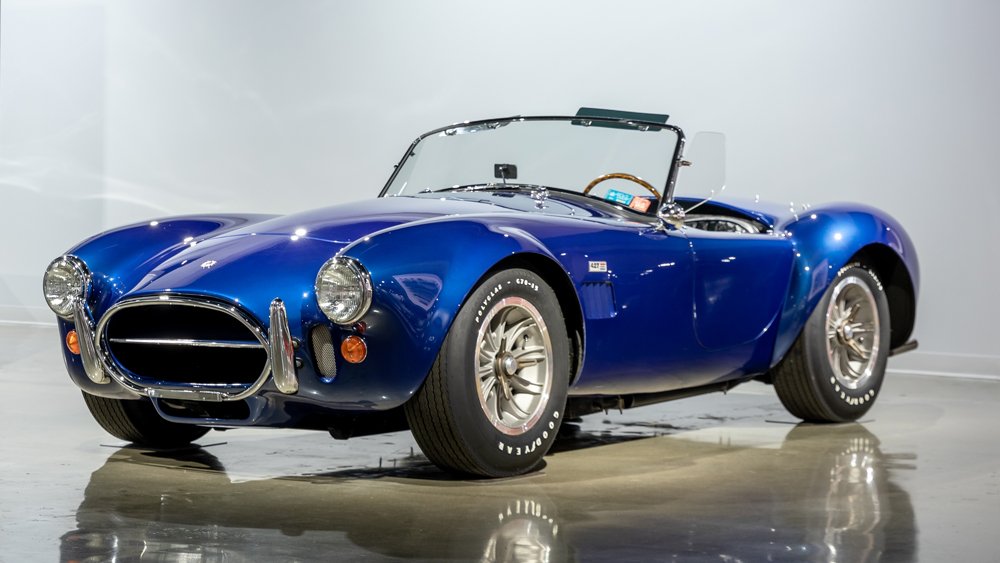 A 1967 AC Shelby Cobra 427 signed by Carroll Shelby.