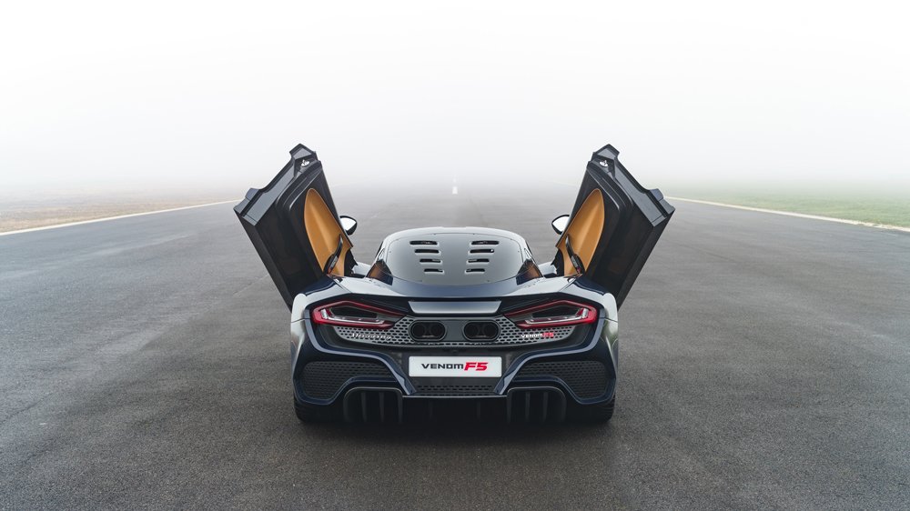 A production version of the Hennessey Venom F5 hypercar.