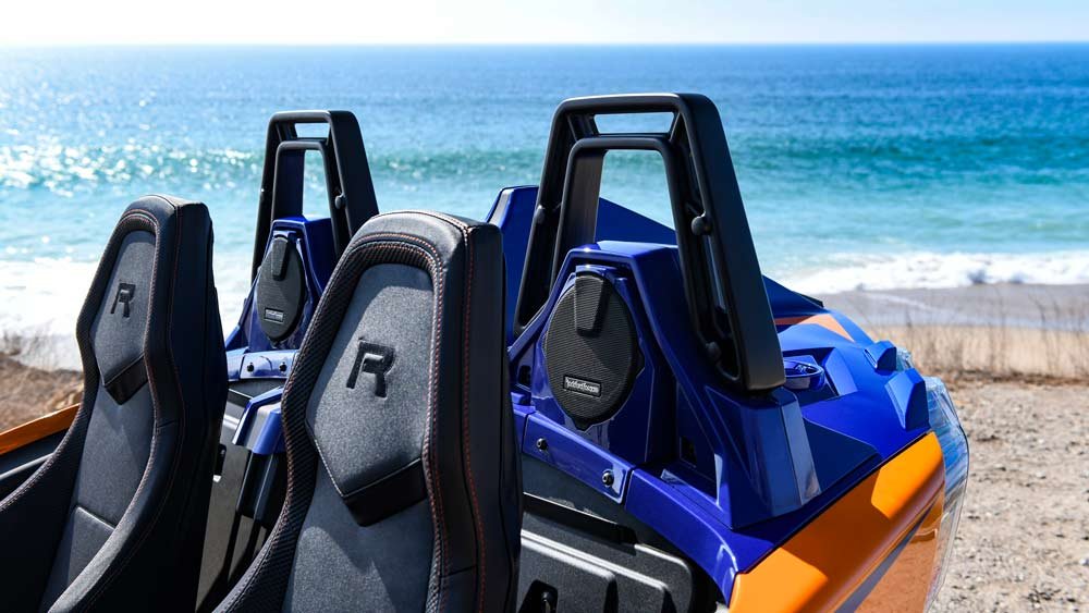 The 2021 Polaris Slingshot R in Malibu.