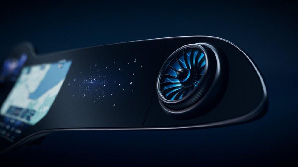 One of the MBUX Hyperscreen's built-in vents