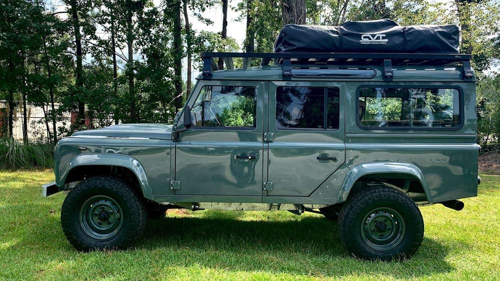 A restomod Land Rover Defender 110 from Osprey Custom Cars.