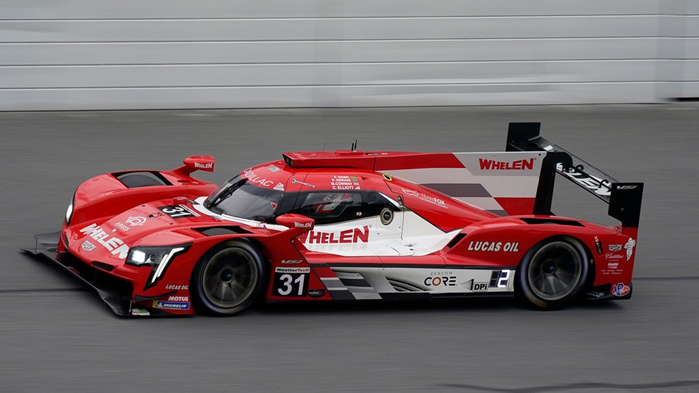 The Wheelen Engineering Racing Cadillac DPi during a qualifying run for the 2021 Rolex 24 at Daytona..