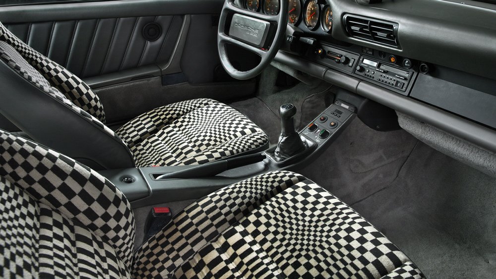 The interior of the Brumos Collection’s Porsche 959 prototype.