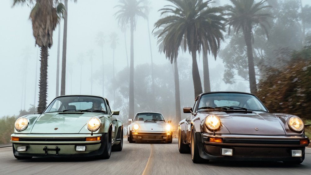 An image from photography series on urban racing in Los Angeles by Magnus Walker and photographer Daniel Malikyar for the Santo Gallery.