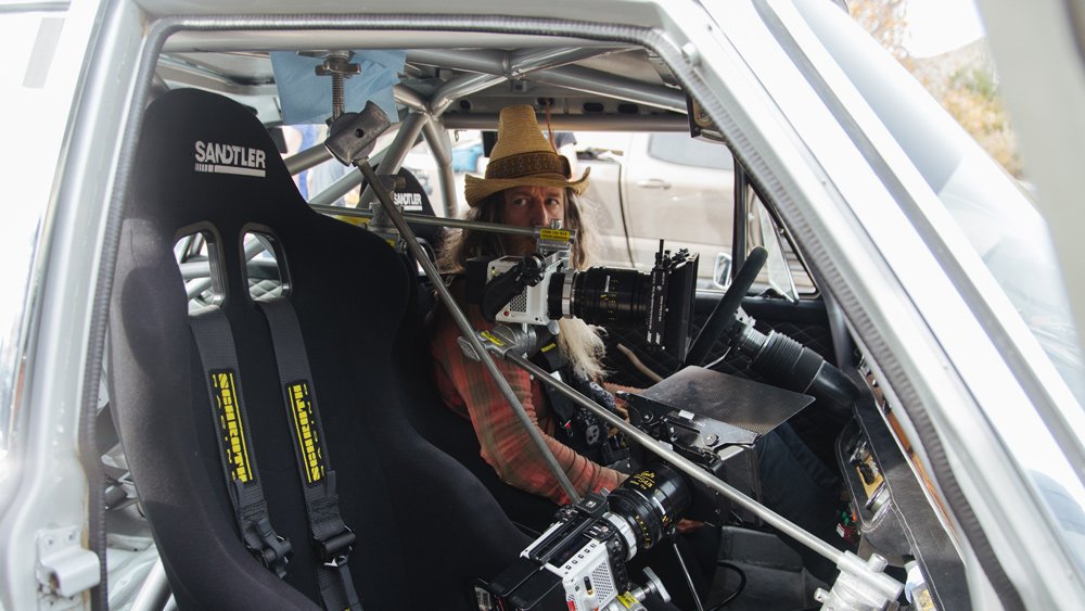 Magnus Walker during filming of 