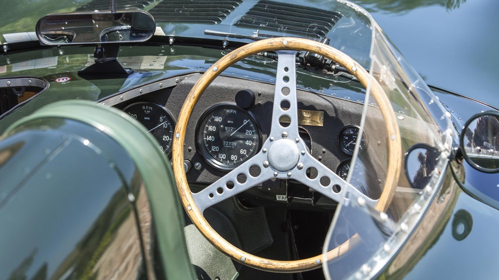 A 1954 Jaguar D-type race car.