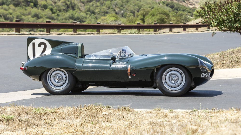 A 1954 Jaguar D-type race car.