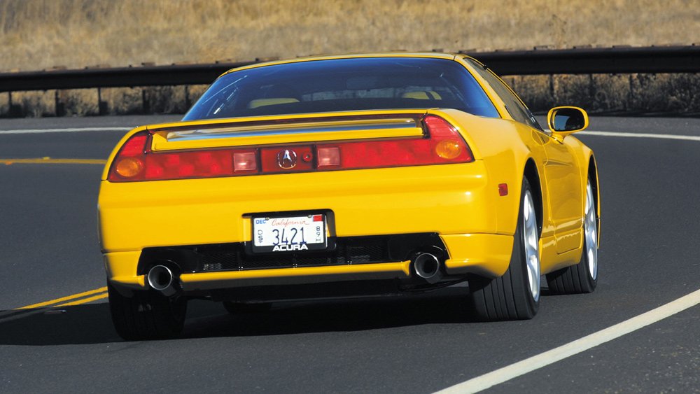 A 2005 Acura NSX sports car.