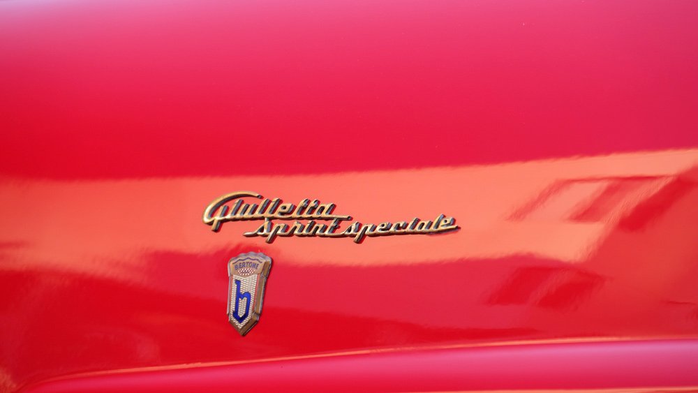 badging on a 1962 Alfa Romeo Giulietta Sprint Speciale with a body by Bertone.