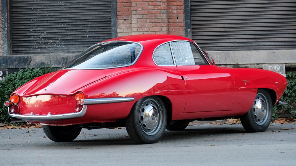 A 1962 Alfa Romeo Giulietta Sprint Speciale.
