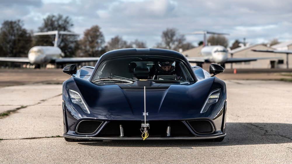 The Hennessey Venom F5 hypercar.