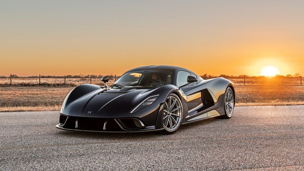 The Hennessey Venom F5 hypercar.