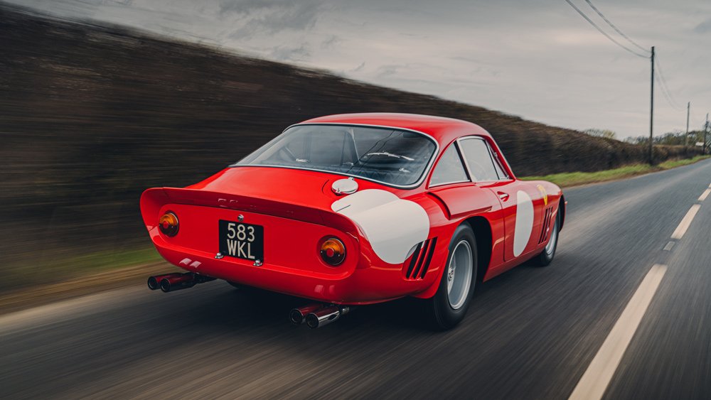 The 12-cylinder engine inside a Ferrari 330 LMB recreation from Bell Sport & Classic.