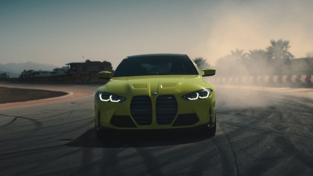 The BMW M4 takes to the private racetrack at the Thermal Club in Thermal, Calif.