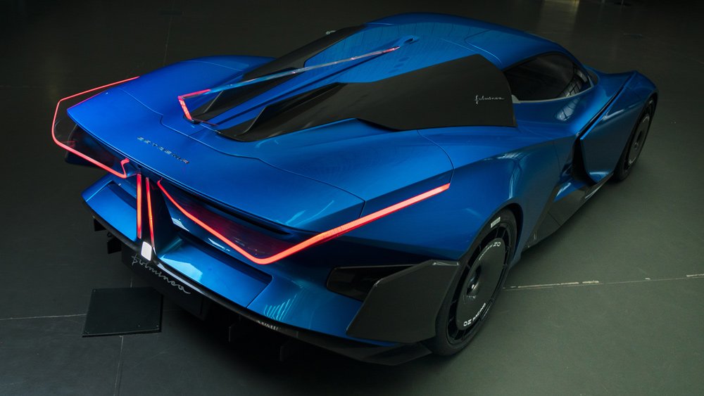 The all-electric Estrema Fulminea hypercar prototype.