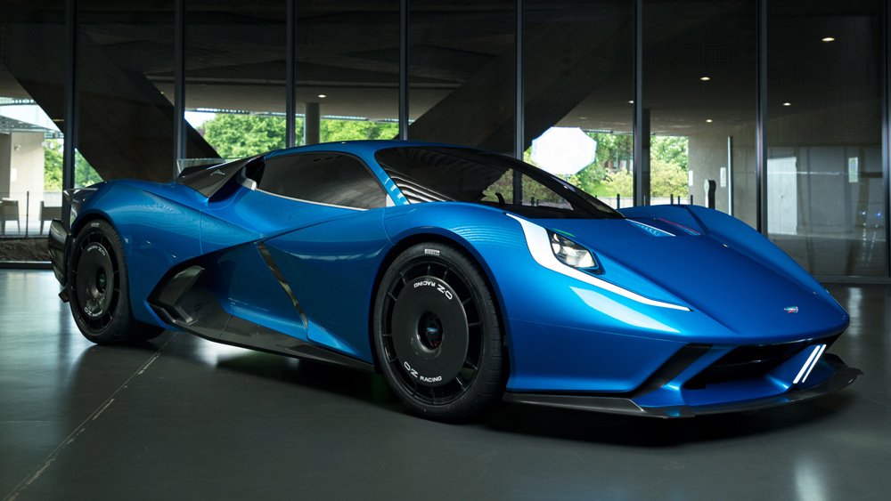 The all-electric Estrema Fulminea hypercar prototype.