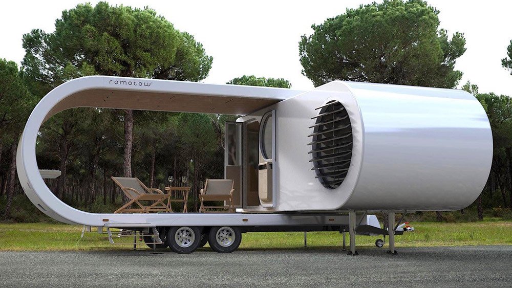The Romotow camper trailer.
