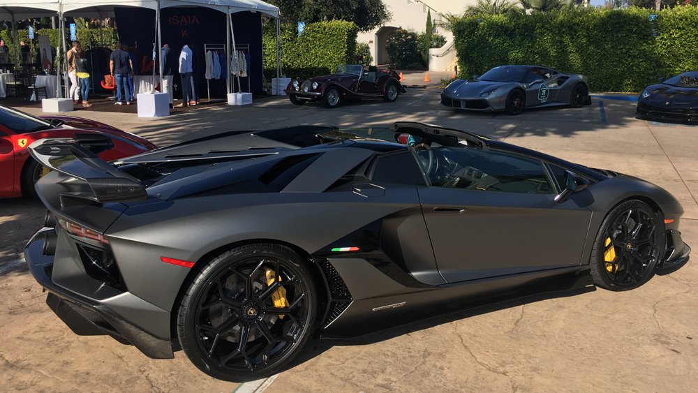 A 2020 Lamborghini Aventador SVJ Roadster.