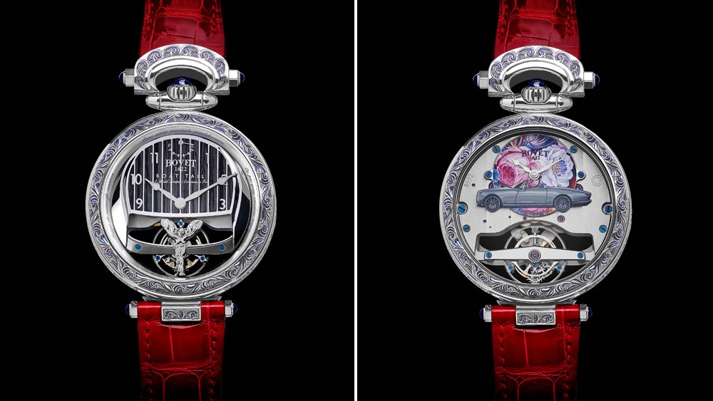 The lady's version of the bespoke Bovet 1822 watch that game with the Rolls-Royce Boat Tail