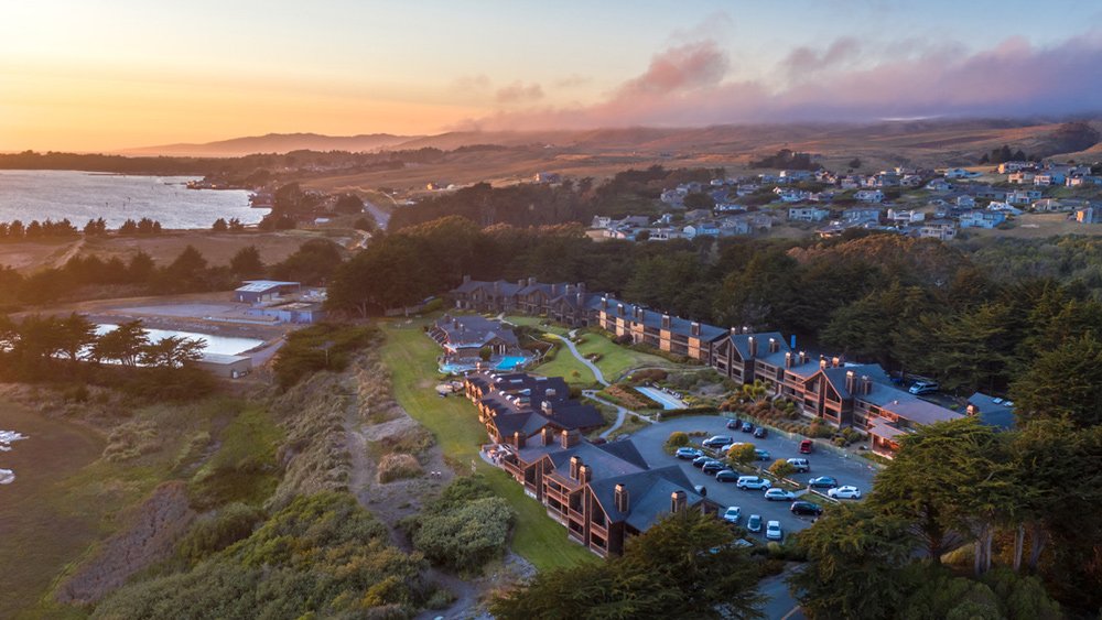 Bodega Bay Lodge from above.