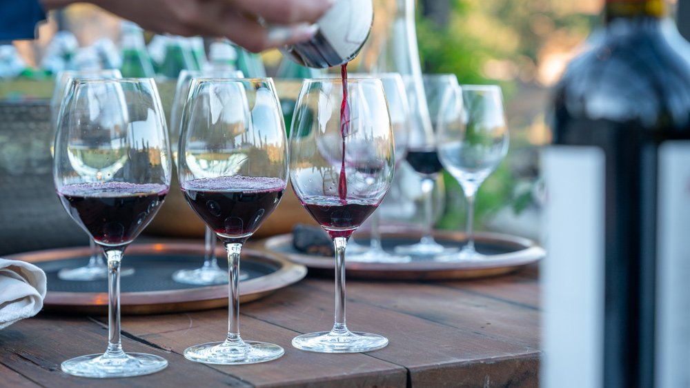 Pouring Penfolds wines at the Montage Healdsburg resort.