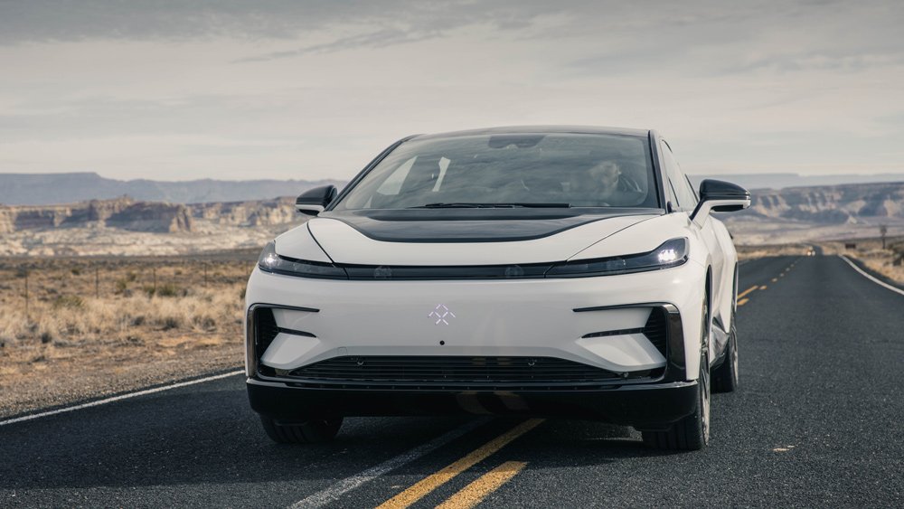 The 1,050 hp, all-electric Faraday Future FF 91.