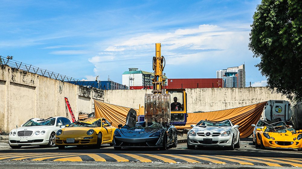 The Philippines government destoryed $1.2 million worth of cars