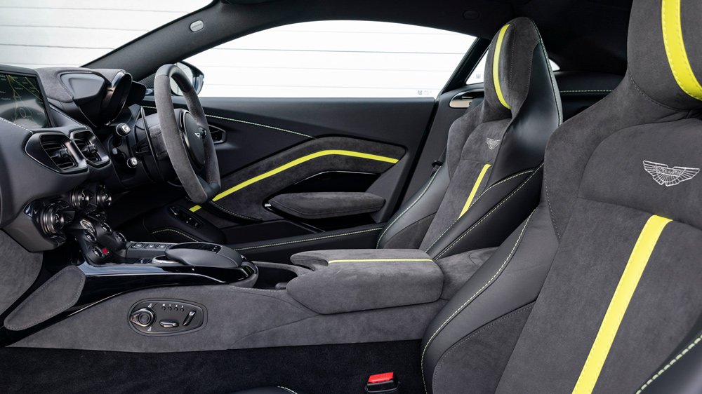 The interior of the Aston Martin Vantage F1 Edition.
