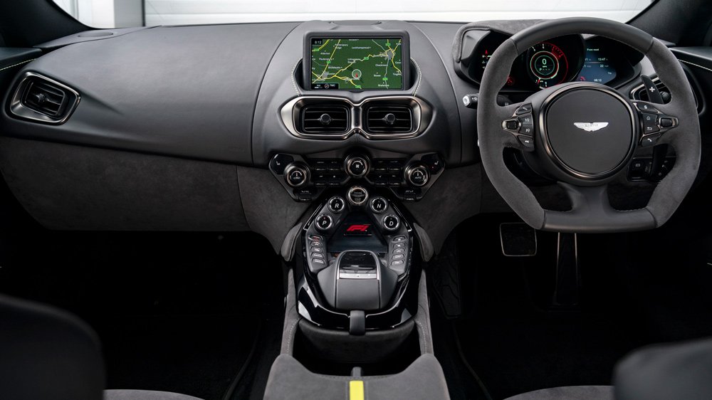 The interior of the Aston Martin Vantage F1 Edition.