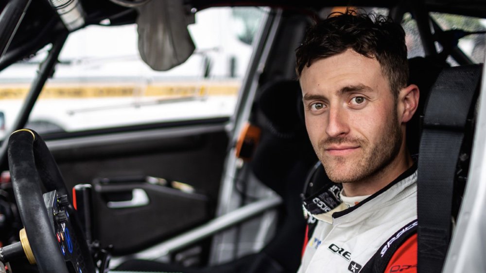 A promotional picture of racer Raphael Astier, who will be competing for BBI Autosport in the 2021 Pikes Peak International Hill Climb.