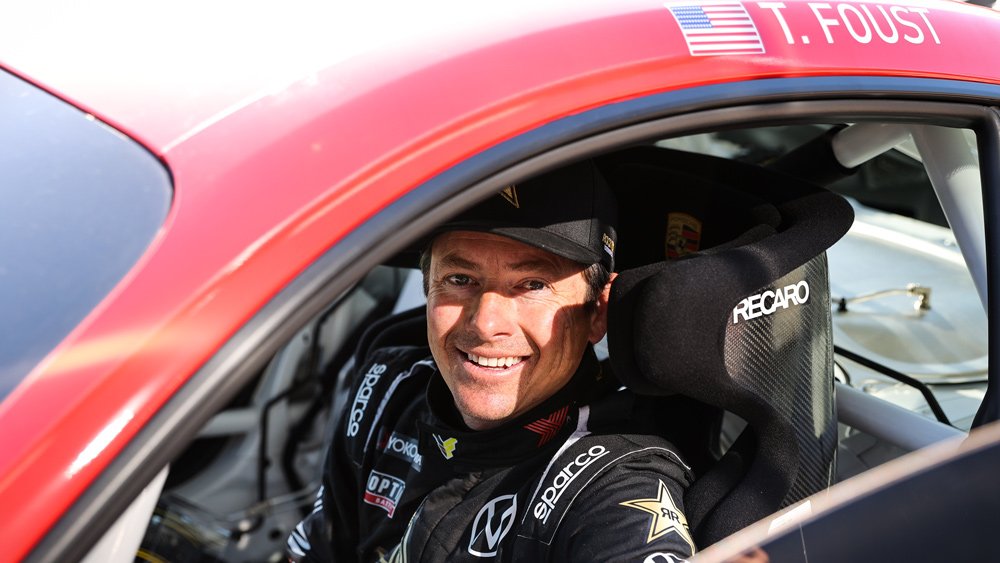 Racer Tanner Foust preparing for the 2021 Pikes Peak International Hill Climb.