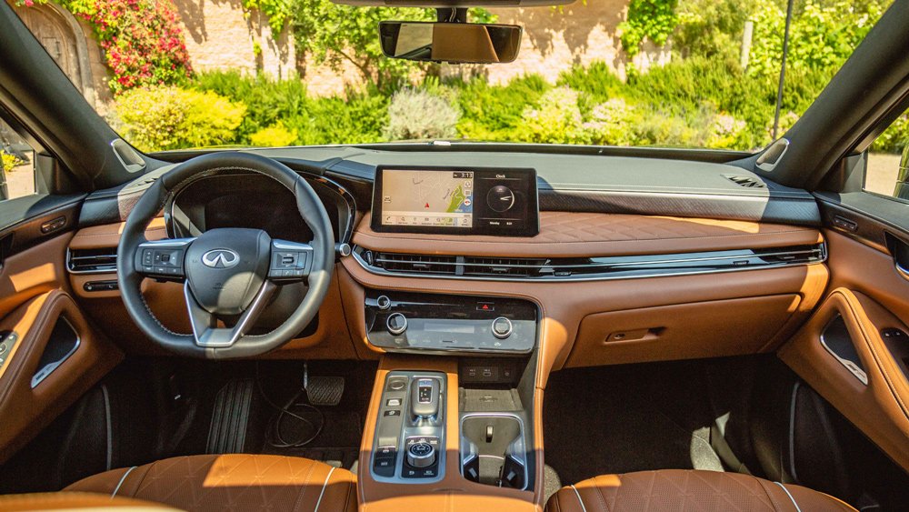 The interior of the 2022 Infiniti QX60.