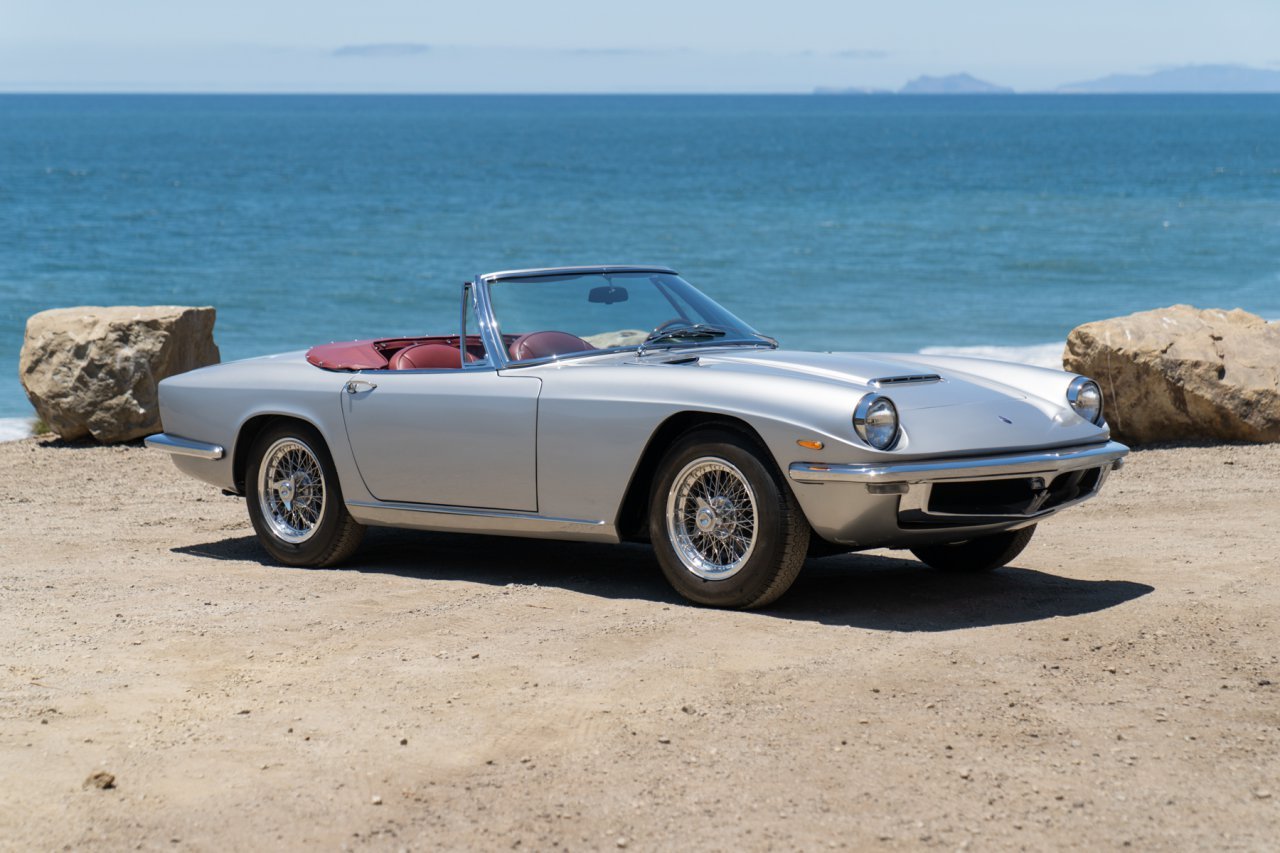 Neil Peart's 1965 Maserati Mistral Spider | Image courtesy of Gooding & Company, photo by Mike Maez