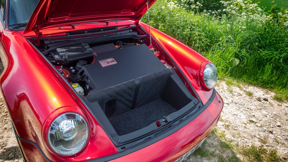 Part of the electric power-train configuration in the Porsche 964 restomod from Everrati.