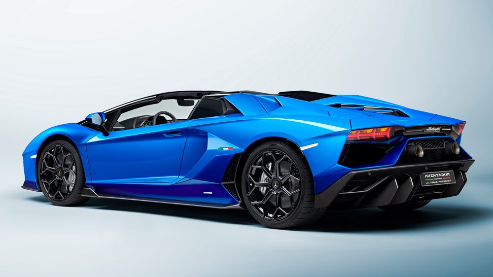 The 2022 Lamborghini Aventador LP 780-4 Ultimae Roadster supercar.
